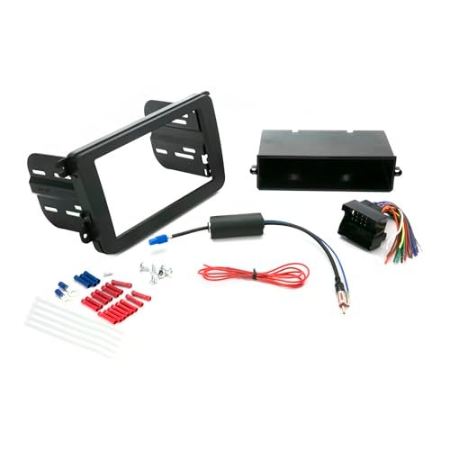 Scosche ICVW6BN Double DIN Radio Install Dash Kit Compatible with Select 2002-15 Non-Factory Amplified Volkswagen Vehicles - Complete Car Stereo Installation Kit - See Vehicle Fit Guide in Images - Image 1