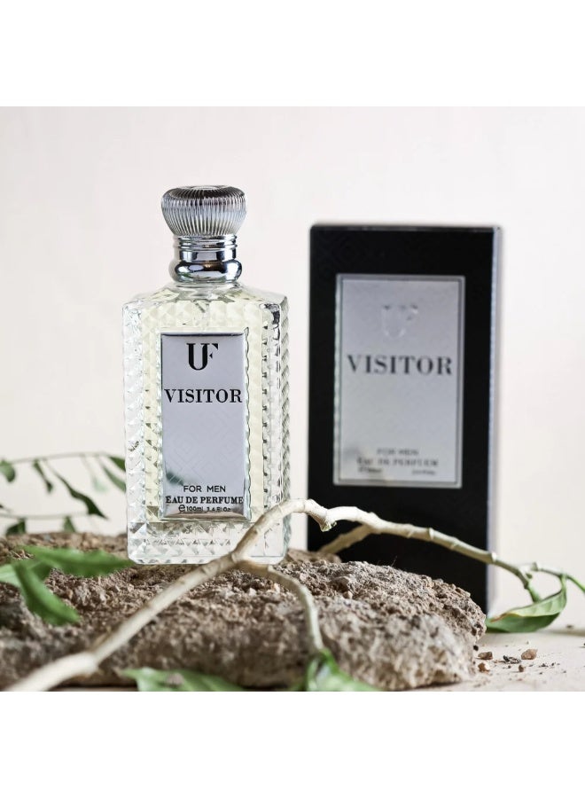 Visitor Unique Formula Visitor Eau De Parfum 100ml Masculine Citrus Floral Woody Fragrance - Image 1