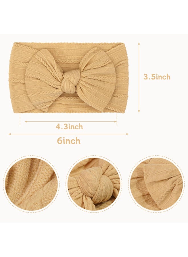 CELLOT  Super Stretchy Soft Knot Headbands with Hair Bows Head Wrap Hair Accessories For Newborn Baby Girls Infant Toddlers Kids C - Image 3