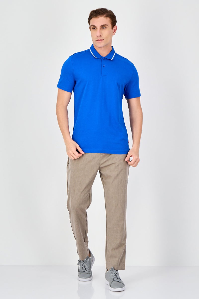 Levi's Men Regular Fit Short Sleeve Solid Polo Shirt, Royal Blue - Image 4