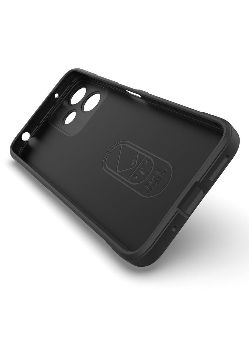 Redmi 12 5G Case Cover, Heavy Duty 3D Striped Pattern Sensory Soft Silicone Full Portection Shockproof Phone Case For Redmi 12 5G Black - Image 3