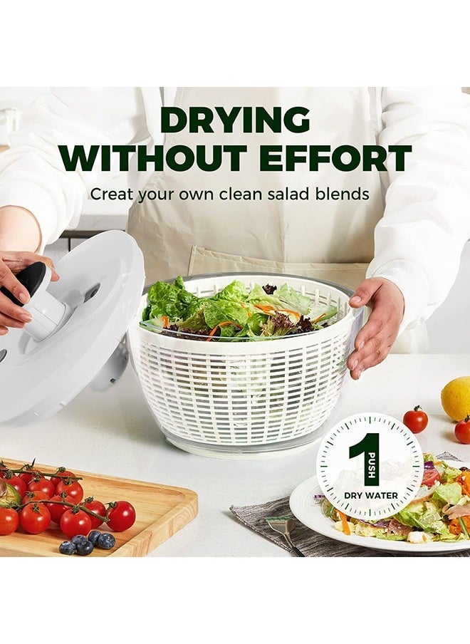 Arabest Vegetable Dehydrator,Salad Fruit Spinner,Household 6L Dehydrator,Kitchen Vegetable Accessories Drain,Salad Basket - Image 2
