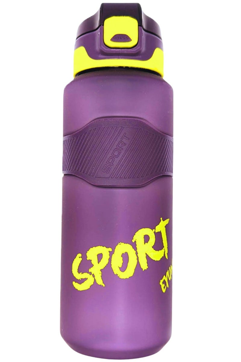 Twisoo BPA Free Tritan Leak Proof Water Bottle with Infuser Strainer and Time Markers - Motivational Sports Water Bottle with Straw for Kids & Adults, Gym, Office, School, Outdoor, Travel 1L (Purple  ) - Image 1