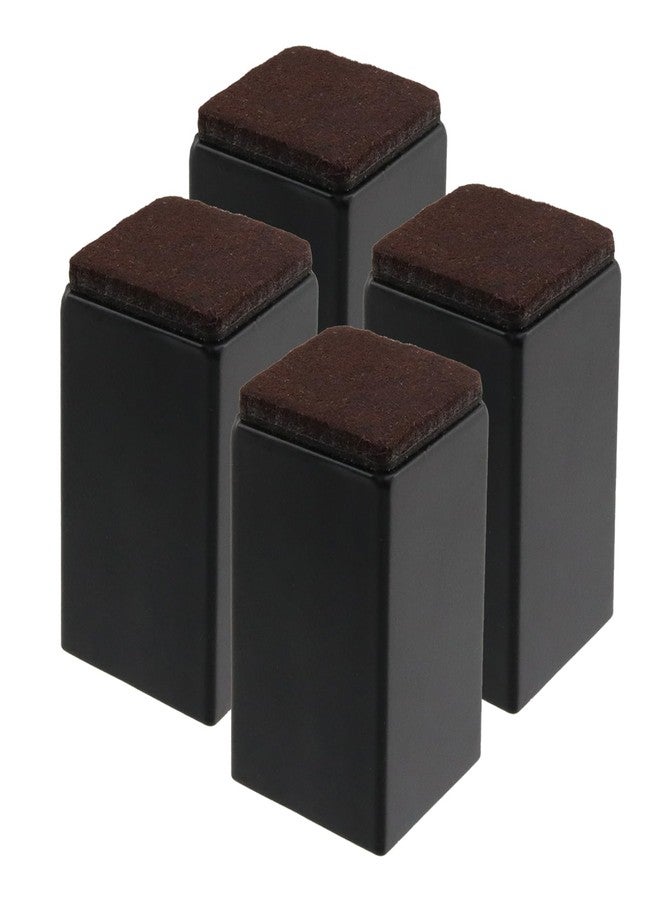Risbay Bed Risers,2 inch Furniture Table Sofa Lift,Furniture Risers,Heavy Duty Square Supports with Felt Pad-Support 1100 LBS Per Leg-Black(Width 1.6"-Adds 2" Height),4 Pack - Image 2