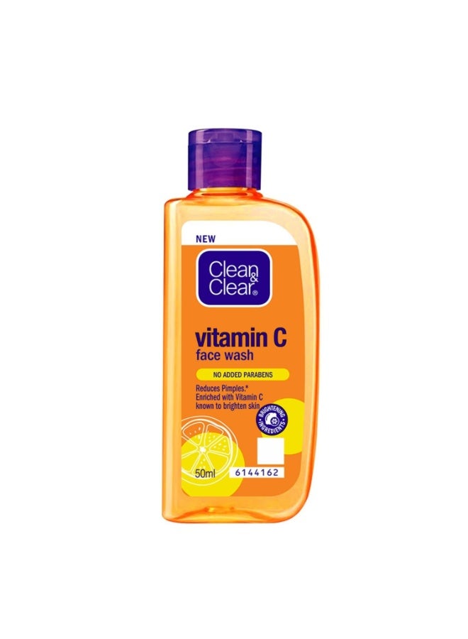 Clean & Clear Vitamin C Face Wash 50ml - Image 1