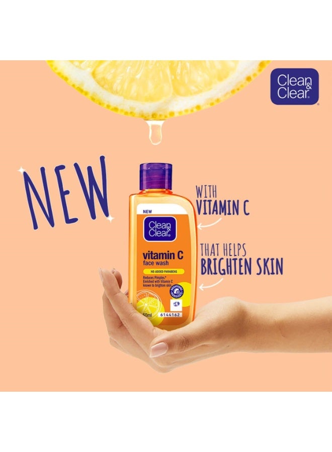 Clean & Clear Vitamin C Face Wash 50ml - Image 3
