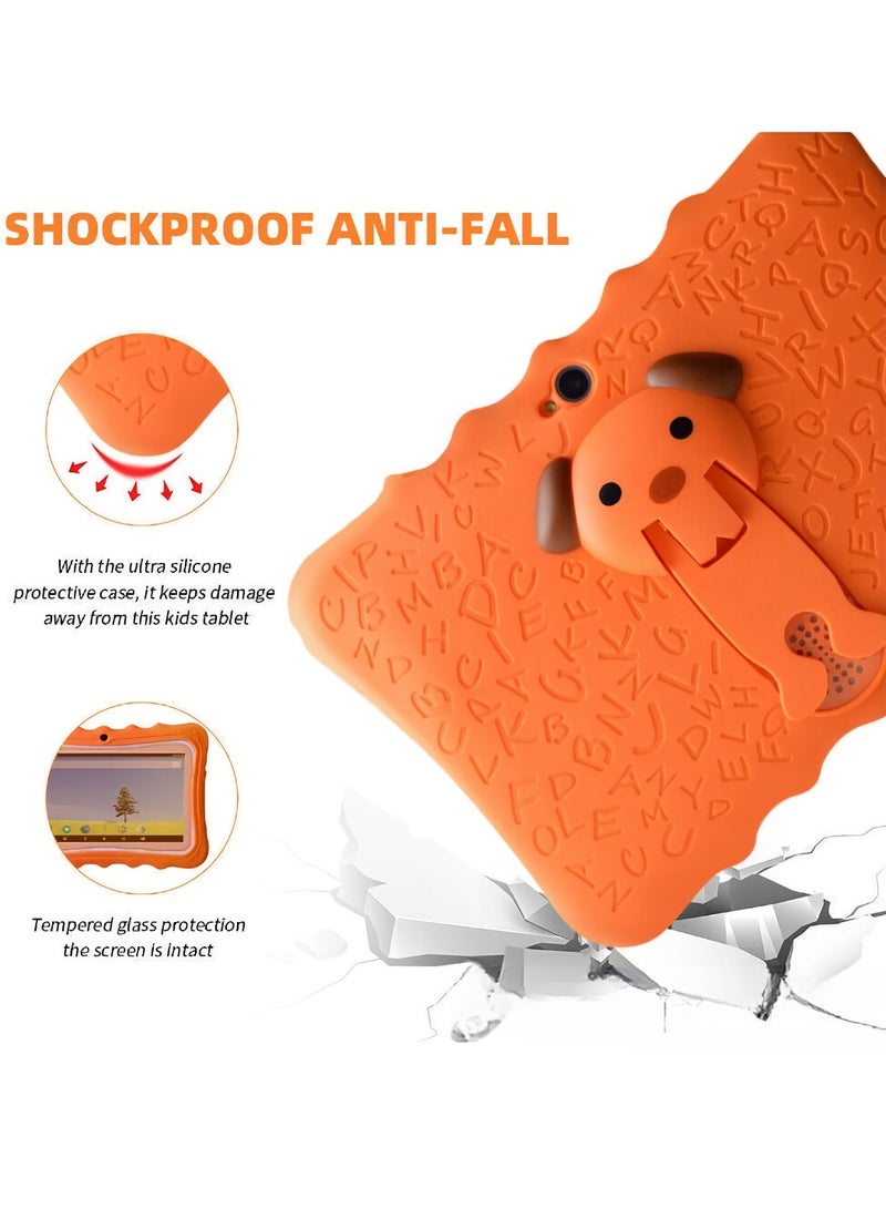 AROAQ Q7 Kids Tablet PC, 7 Inch Large Display Dual Cameras Toddler Pad, 2GB RAM 16GB ROM Wifi Bluetooth Kids Touch Pad, Octa Core Processor Portable Tablet Computer, (1pc, Blue) - Image 2