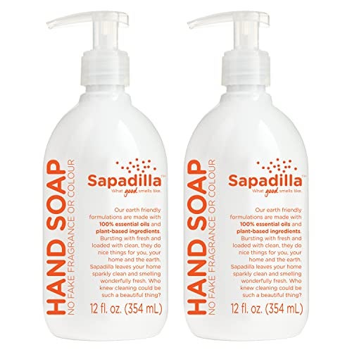 Sapadilla Liquid Hand Soap Grapefruit Bergamot Made with 100 Pure Essential Oil Blends Cleansing Moisturizing Aromatic Fragrant Hand Soap Plant Based Biodegradable 12 Ounce Pack of 2 - Image 2