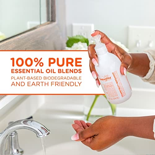 Sapadilla Liquid Hand Soap Grapefruit Bergamot Made with 100 Pure Essential Oil Blends Cleansing Moisturizing Aromatic Fragrant Hand Soap Plant Based Biodegradable 12 Ounce Pack of 2 - Image 5
