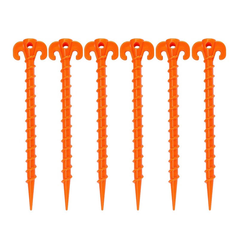 Hikemax Spiral Plastic Tent Stakes 15 Pack - 10 Inch Heavy Duty Beach Tent Pegs Canopy Stakes - Essential Gear For Camping  Backpacking  Gardening And More - Image 5