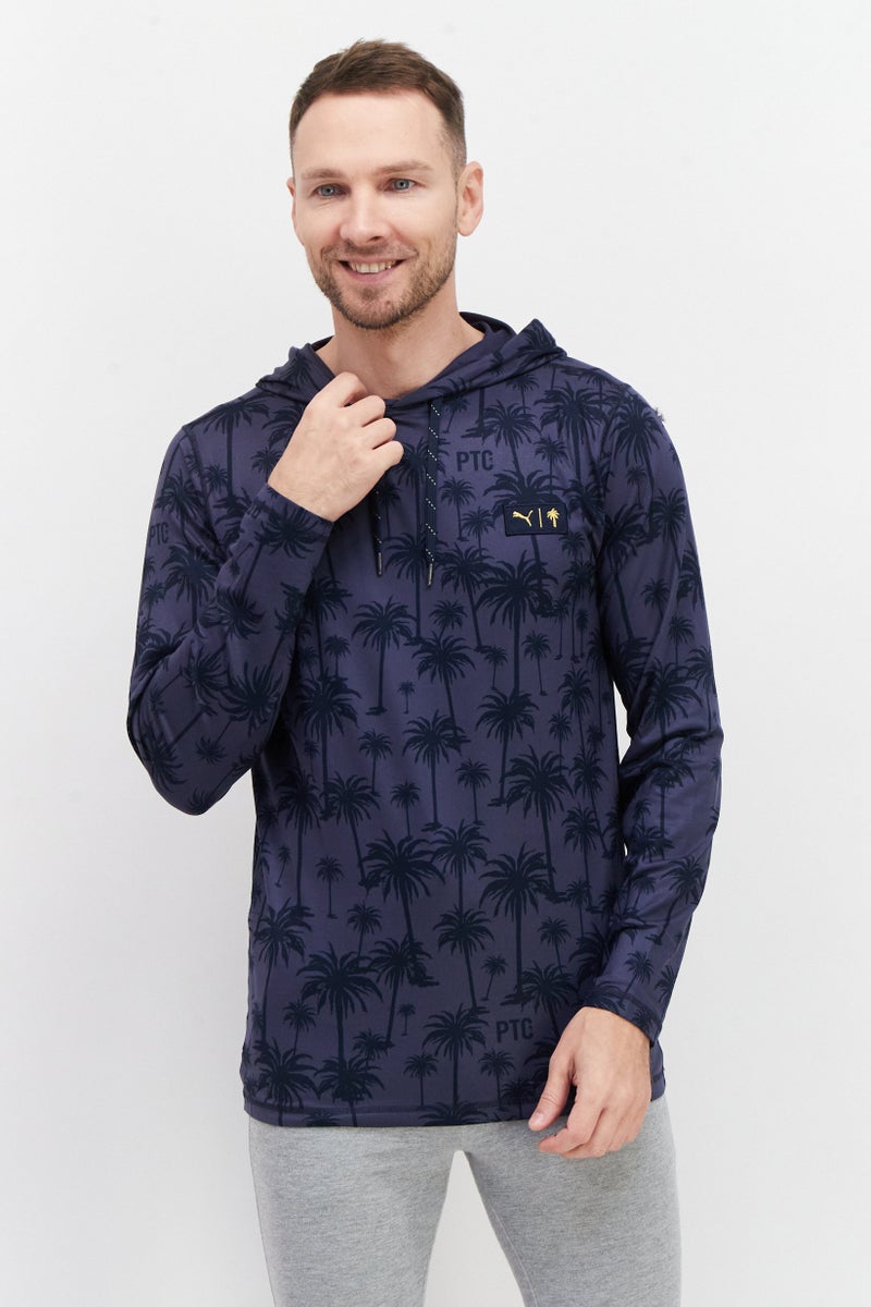 PUMA Men Sportswear Fit Long Sleeve Training Hoodie Sweatshirt, Blue  - Image 1