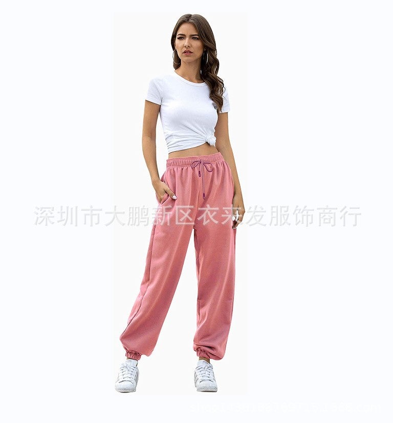 2021 Fashion Sweatpants Harlan Pockets Casual 16 Colors Pink