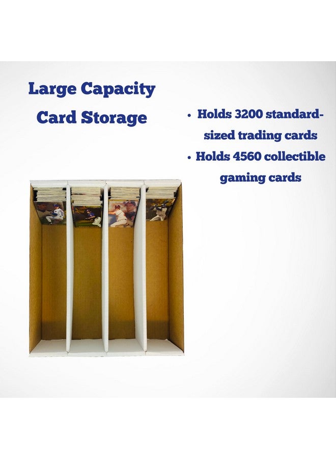 Max Protection (3) 4 Row Trading Card Storage Box - Durable Cardboard Box for Sports, Card Collection - 200 lb. Test Strength, Full Lid Design. Made in the USA - Image 4