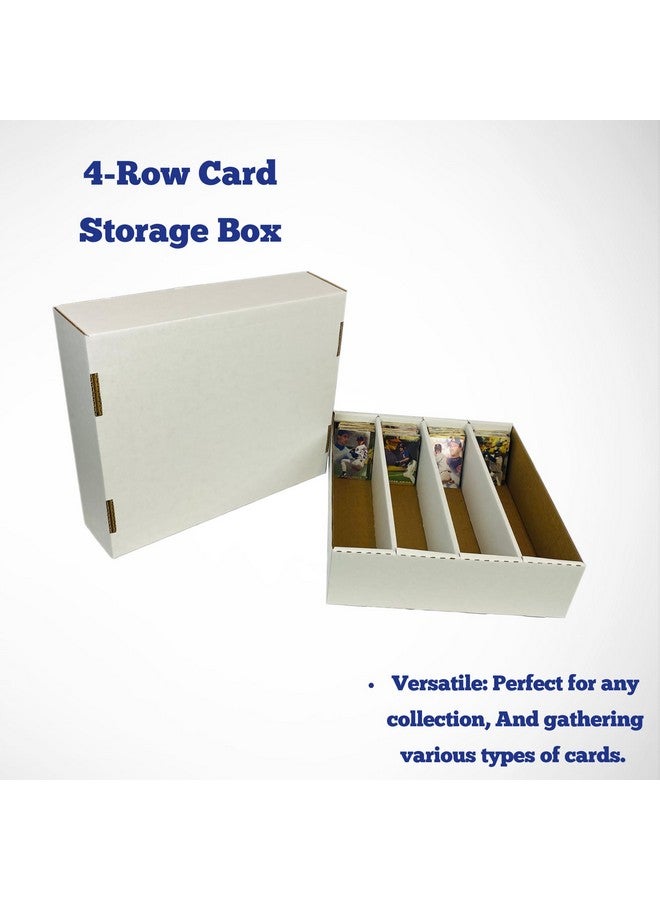 Max Protection (3) 4 Row Trading Card Storage Box - Durable Cardboard Box for Sports, Card Collection - 200 lb. Test Strength, Full Lid Design. Made in the USA - Image 5
