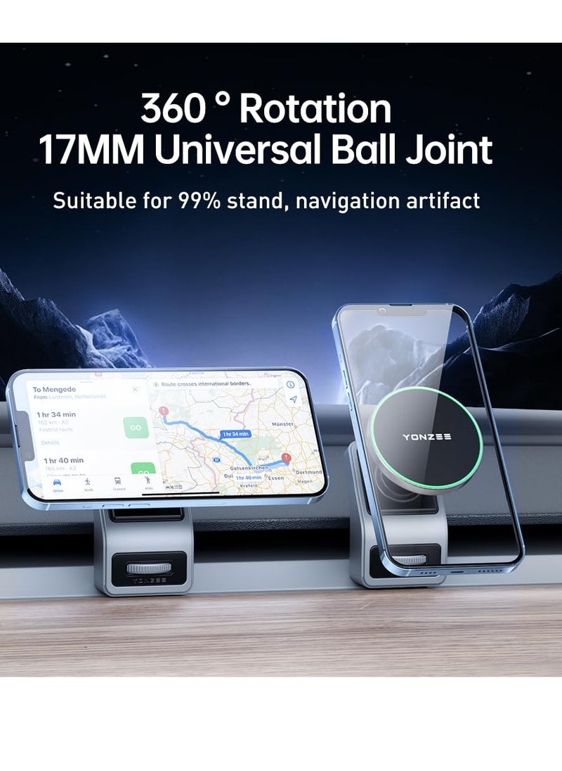 KASTWAVE - حامل هاتف MagSafe للسيارة، حامل هاتف لسيارة Tesla Model Y/3 يناسب حامل هاتف السيارة MagSafe، حامل هاتف مغناطيسي مخفي قابل للطي مناسب لجميع ملحقات هواتف Tesla Model Y/3 - Image 1