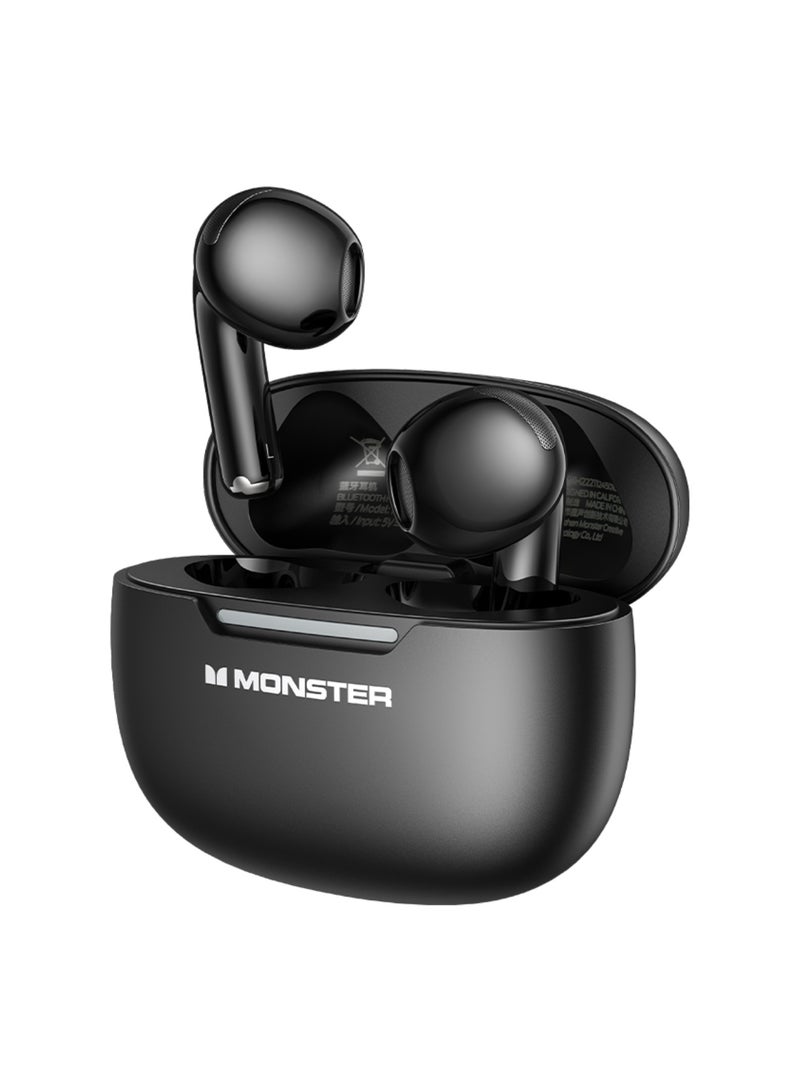 مونستر سماعات أذن لاسلكية Monster N-Lite 208 TWS، سماعات رأس بلوتوث 5.4، 30 ساعة تشغيل شحن سريع Type-C، صوت فائق 13 مم، تحكم باللمس، مكالمات واضحة، سماعات رياضية مريحة للجري - Image 3