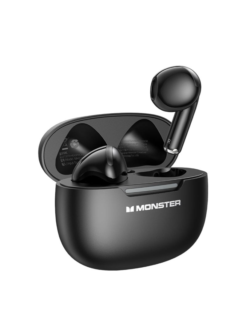 مونستر سماعات أذن لاسلكية Monster N-Lite 208 TWS، سماعات رأس بلوتوث 5.4، 30 ساعة تشغيل شحن سريع Type-C، صوت فائق 13 مم، تحكم باللمس، مكالمات واضحة، سماعات رياضية مريحة للجري - Image 4