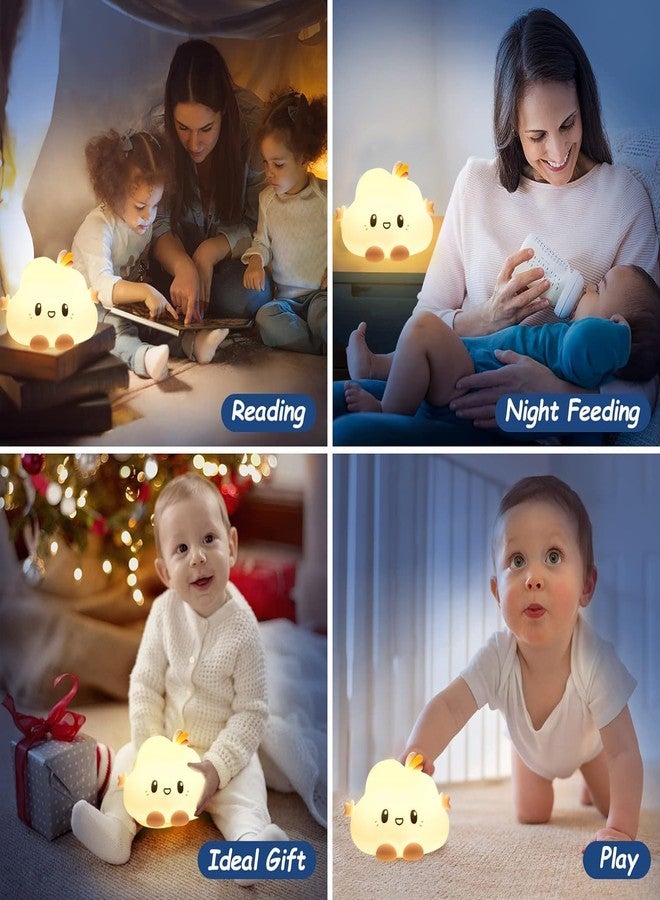 Kresal Cloud LED Night Light for Kids, Soft Silicone Light for Nursery, Bedroom Colorful Sleep Light with Touch Sensor Lamp for Children Bedroom Perfect Gifts Choice - Image 5