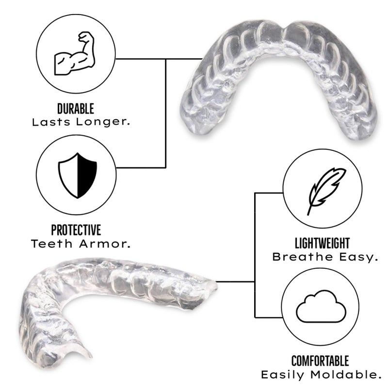 Zero-G Sports Mouthguard 1-Pack, Clear - Adult Size - Dental Grade Custom Fit - Basketball, Football, Soccer, Baseball, Hockey, Lacrosse, Teeth Grinding - Image 3