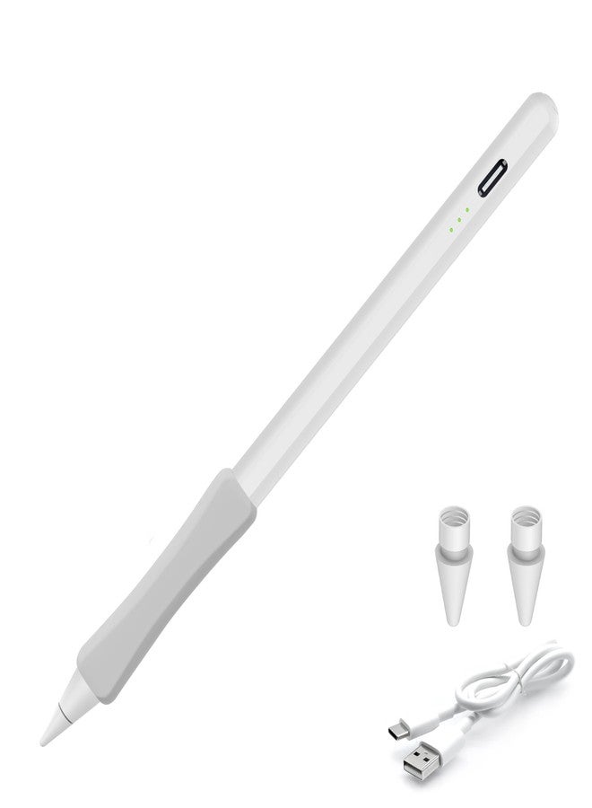 OASO Stylus Pen Set, Tilt and Palm Recognition Stylus Compatible with Apple iPad 2018-2025 + Universal Stylus Pen for All Touch Screens/Pencil Grip/2x Replacement Tips - Image 1