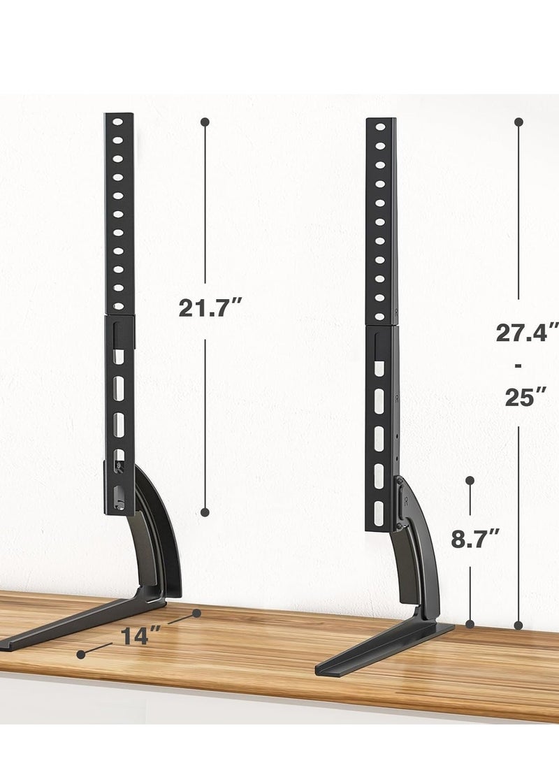 Universal Table Top TV Stand Mount - Height Adjustable for 27" to 65" LCD/LED Flat & Curved TVs - Image 2