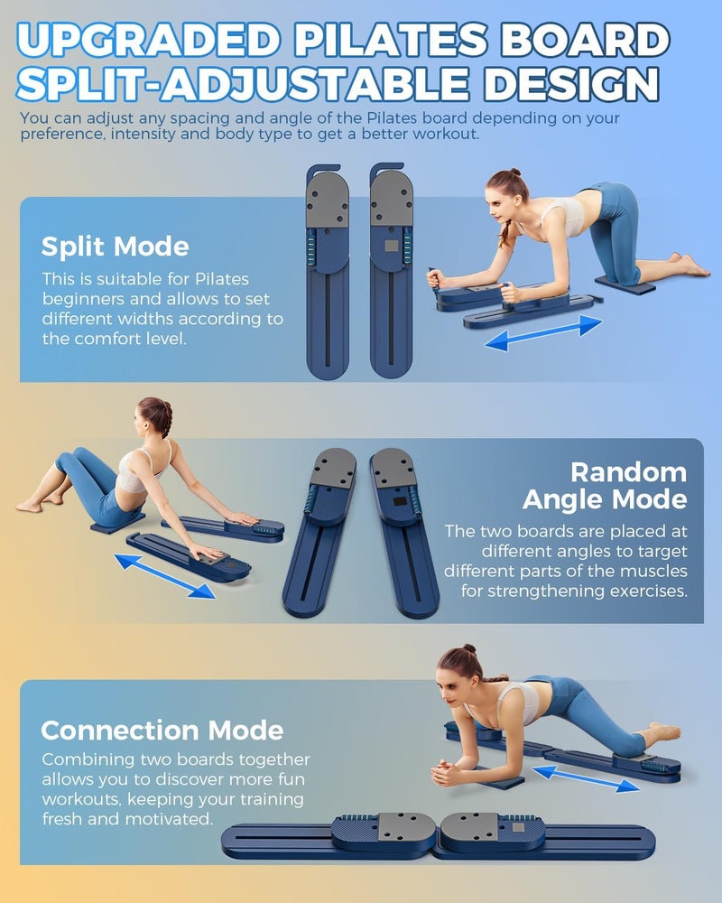 ETG Pilates Board – Pilates Reformer Set, 6-in-1 Pilates Board for Home Workout, Portable Multi-Functional Portable Reformer with Timer/Counter/Calorie Counter for Women - Image 5
