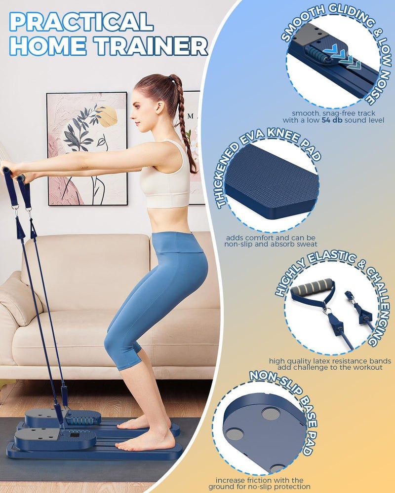 ETG Pilates Board – Pilates Reformer Set, 6-in-1 Pilates Board for Home Workout, Portable Multi-Functional Portable Reformer with Timer/Counter/Calorie Counter for Women - Image 3