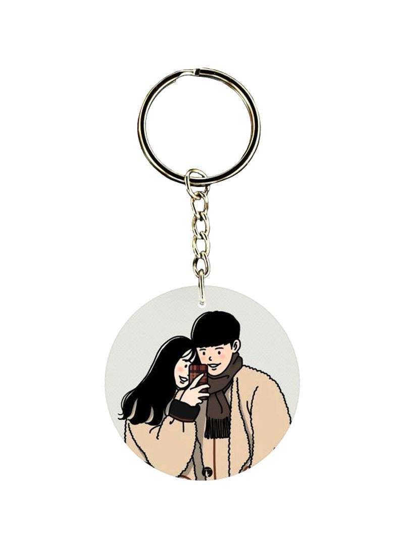 Couple Printed Keychain