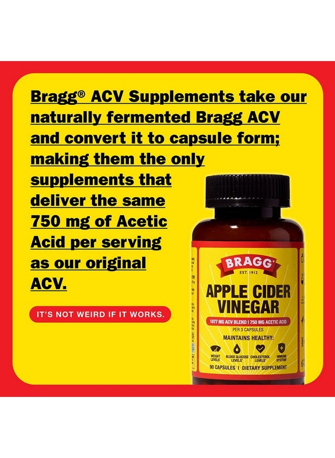 Bragg Apple Cider Vinegar Capsules with Vitamin D and Zinc - 90 Capsules - Supports The Immune System - Image 2