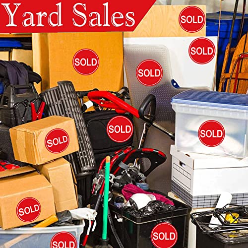 Well Tile 2 Inch Sold Stickers Fluorescent Red Sold Labels - Sold Point of Sale Pricing Inventory Control Labels for Retail Store Shop Tag Yard Sale 500 Pcs - Image 5
