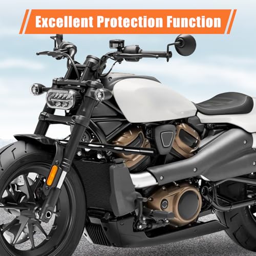 AUFER Motorcycle Front Highway Engine Guards Crash Bar Compatible With For Harley Sportster S RH1250S Nightster RH975 RH975S 20212025 FlatOut Bar Bumper Protector Freeway Bar - Image 3
