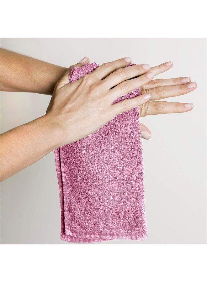 Utopia Towels Cotton Washcloths Set - 100% Ring Spun Cotton, Premium Quality Flannel Face Cloths, Highly Absorbent and Soft Feel Fingertip Towels (24 Pack, Pink) - Image 2