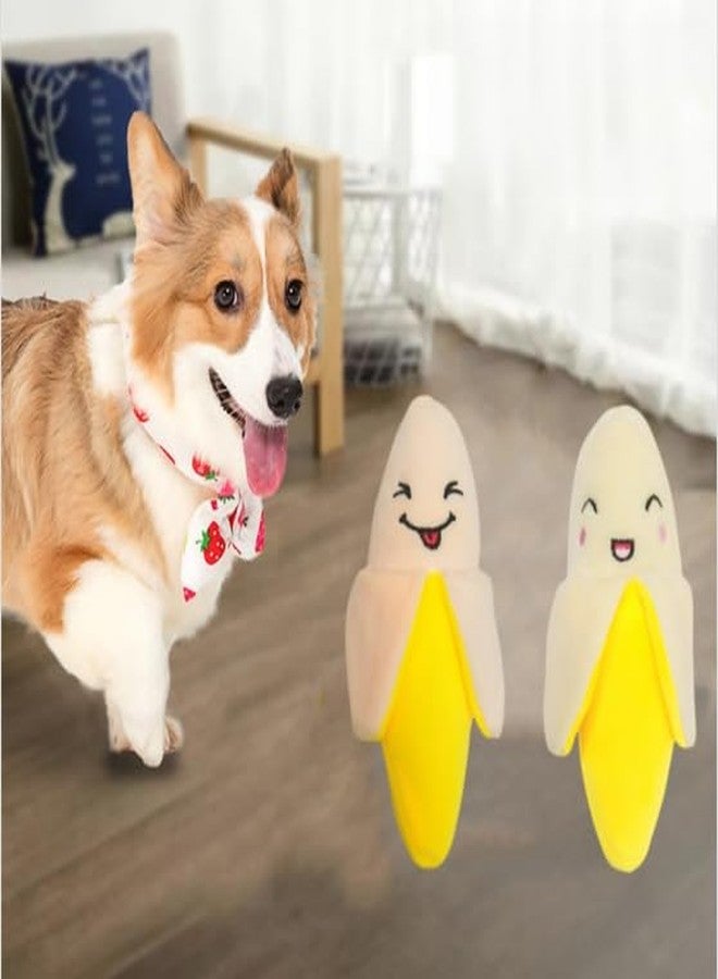 Kryoflare Plush Banana Dog Toy, Squeaky Stuffed Chew Toy for Small Medium Large Dogs, Puppy Boredom Toys，Squeeze Squeaker Puppy Dog Toys Plush Chew - Image 2