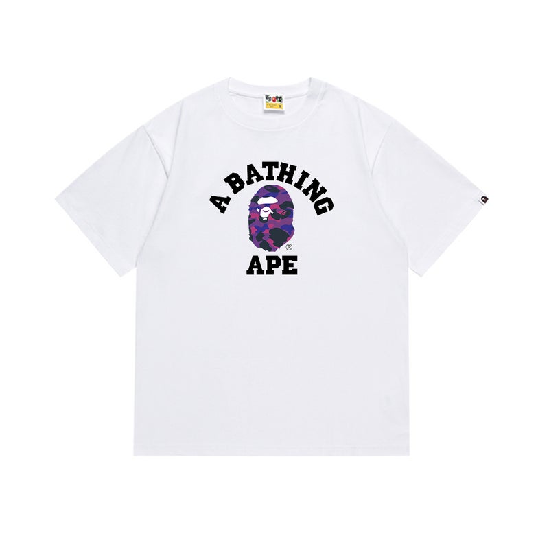 بايب تي شيرت رياضي قصير الأكمام مموه مشترك بين BAPE وميامي الدولي للجنسين - موضة الشارع العصرية - Image 1