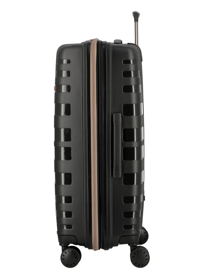 جامب كروسلاين بوليبروبيلين حقيبة أمتعة صلبة قابلة للتوسيع عربة أمتعة متوسطة 70 سم سوداء - Image 5