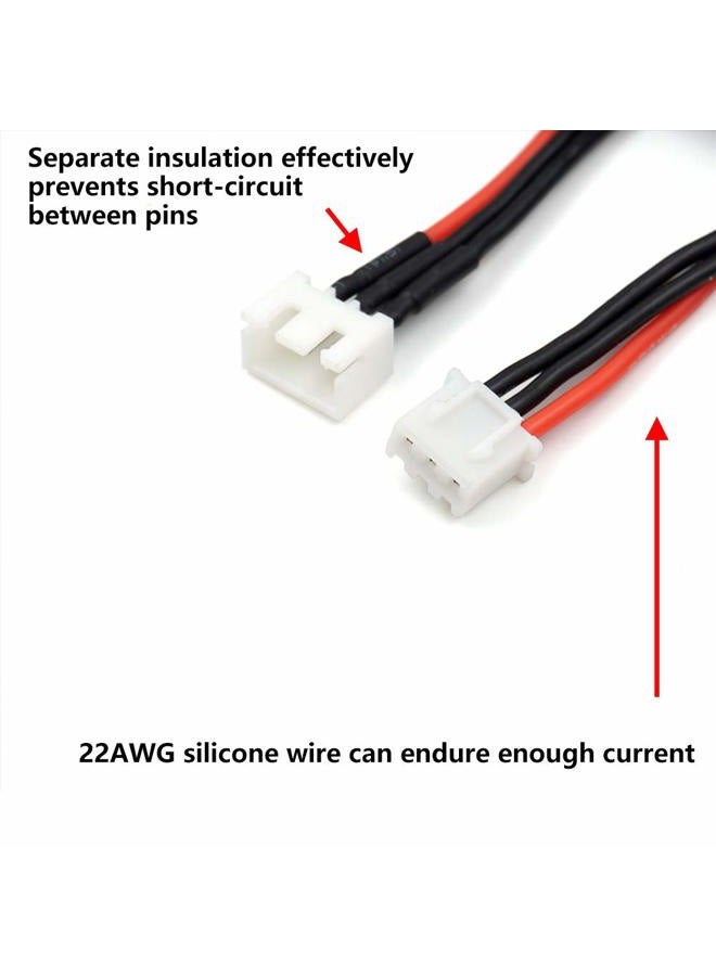 elechawk JST-XH 2S Balance Plug Extension Lead Wire 200mm 5 PCS for LiPo Battery Balance Charging 22AWG Silicone - Image 3