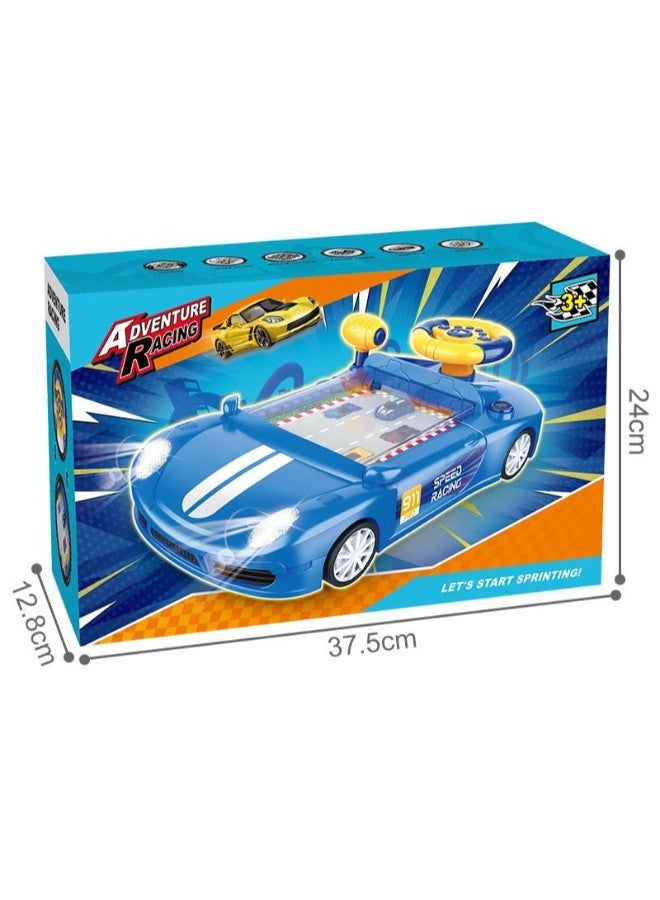 TOY GARDEN Racing Car Adventure Toy with Steering Wheel – Interactive Driving Simulation Game for Kids with Lights, Sound & Racing Track - Image 3