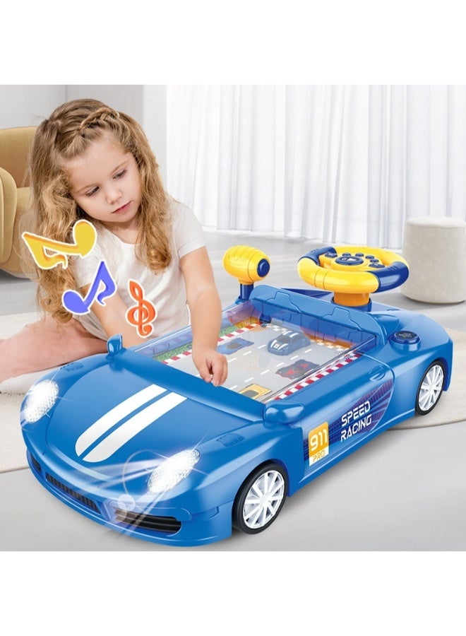 TOY GARDEN Racing Car Adventure Toy with Steering Wheel – Interactive Driving Simulation Game for Kids with Lights, Sound & Racing Track - Image 2