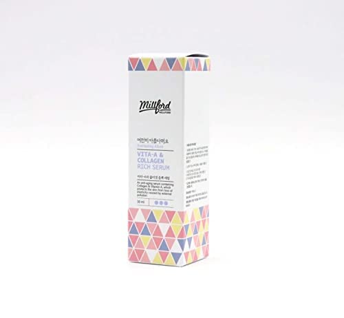 Millford Vita A Collagen Rich Serum 30ml 1FL Oz FishMarine Collagen Face Cream Anti Aging Facial Moisturizer Wrinkes Fine Lines Retinyl Palmitate Korean Skincare - Image 5