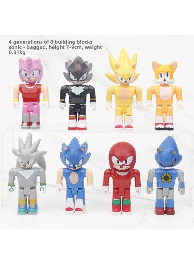 Spot 5 Generation 4 Generation 8 Building Blocks Sonic Super Mouse Doll Model Car Toys Small Hand Wholesale-Color:5 Generation 8 Building Blocks Super Mouse 32  - Image 2