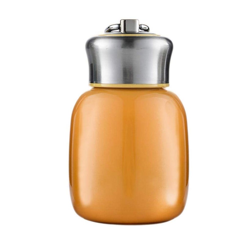 Redson Mini 7 oz Stainless Steel Water Bottle Small Vacuum Insulated Bottle Leak Proof Sport Tumbler Cup Hot and Cold Water Bottle for Women Girls Kids Gift Milk Tea Lunch Orange