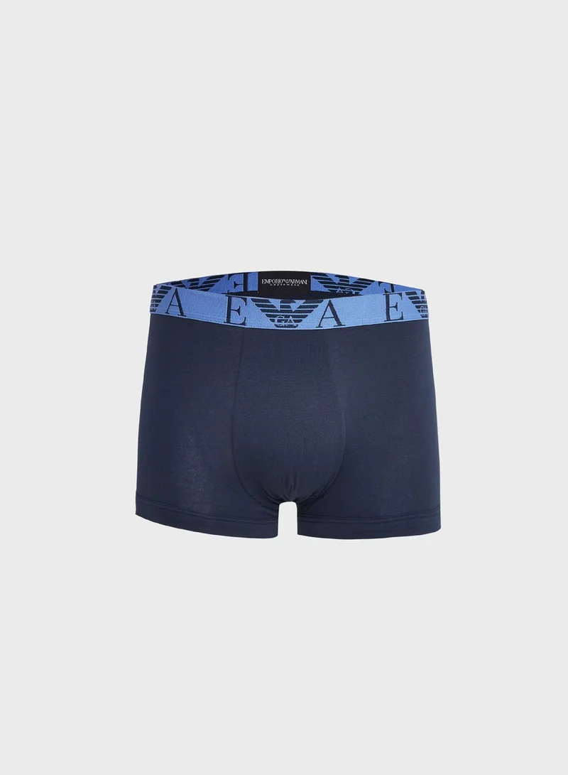 EMPORIO ARMANI 2 Pack Logo Band Assorted Trunks