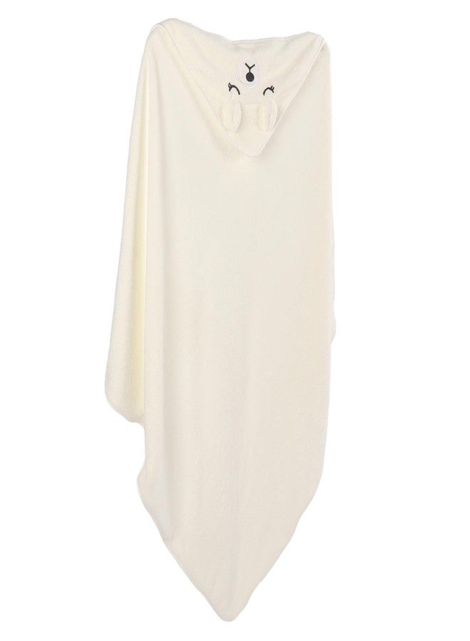 CUTEABLY Baby Towels with Hooded Ultra Soft Towels Newborn, Unique Animal Design for Boys and Girls (White) - Image 2