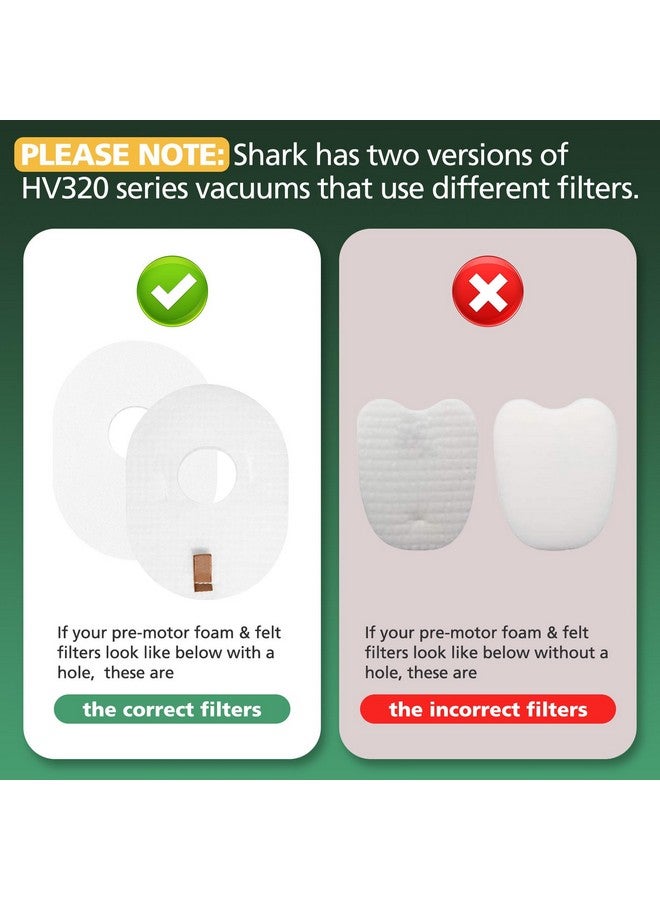 isinlive 4 Pack Filter for Shark Rocket Vacuum HV300 HV301 HV300W HV302 HV305 HV310 UV450 Foam & Felt Filter Kit - Image 3