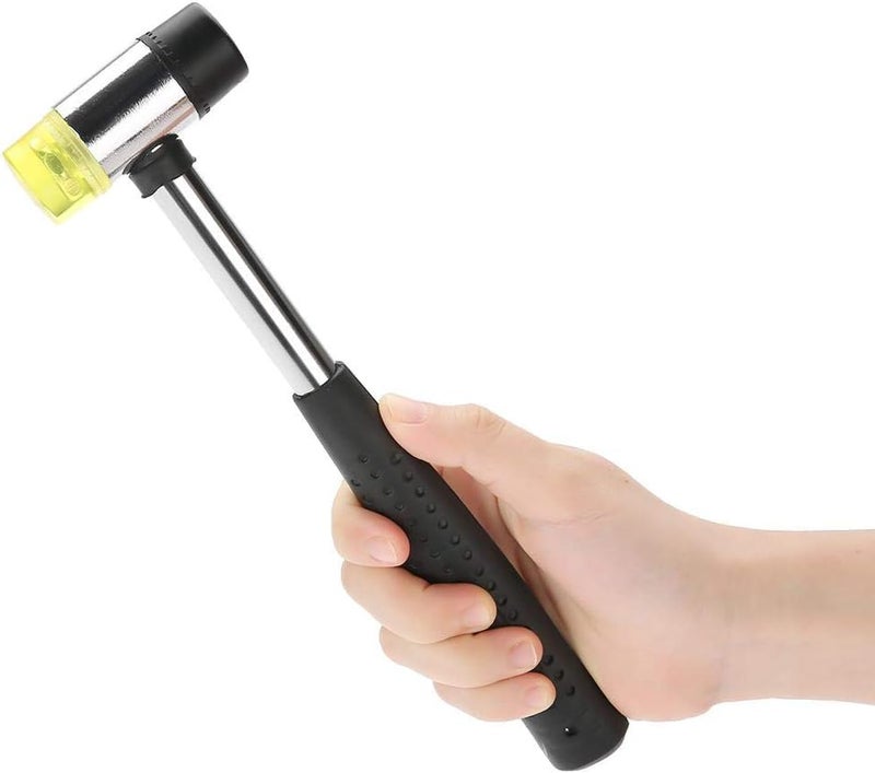 klarako Rubber Mallet, Double-Sided Rubber Hammer with Multi-Functional Handle, 25Mm Steel Head Jewelry Making Tool with Steel Handle - Image 5