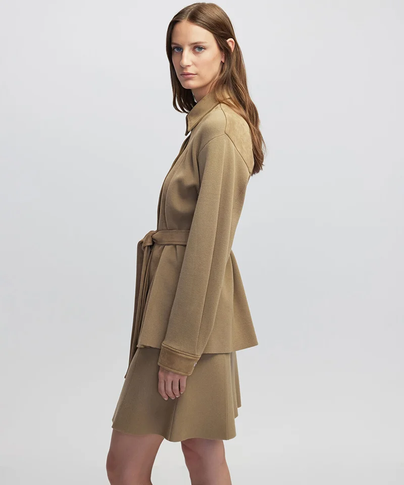 Ipekyol  Mixed Media Belted Jacket for Women | Best Price UAE