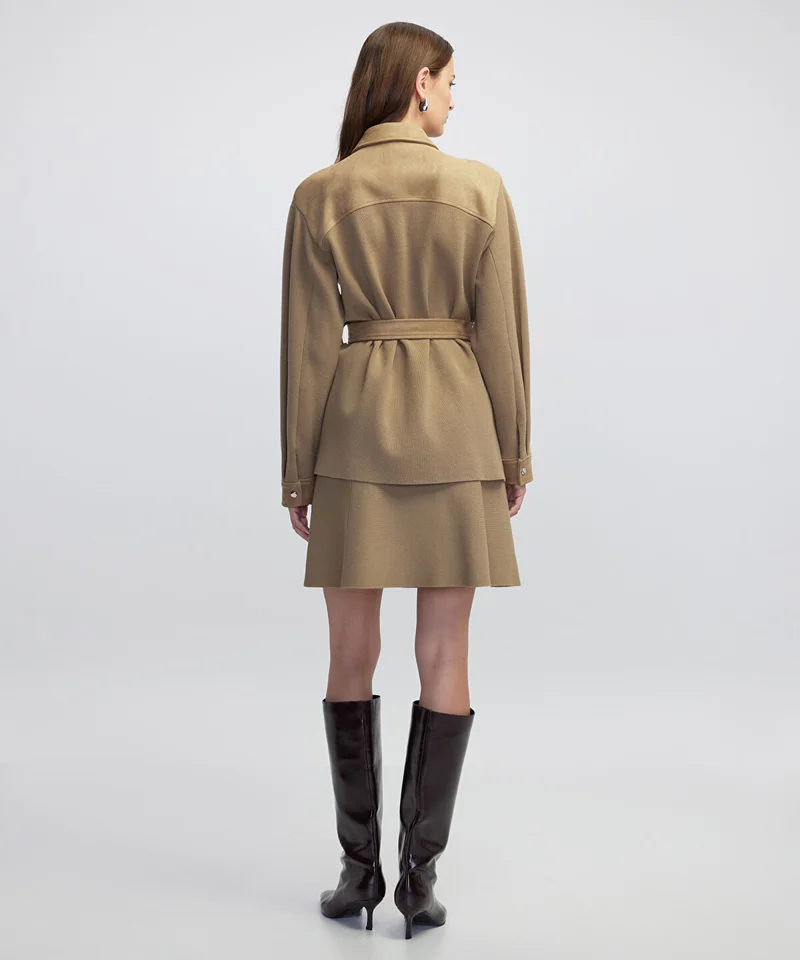 Ipekyol  Mixed Media Belted Jacket for Women | Best Price UAE