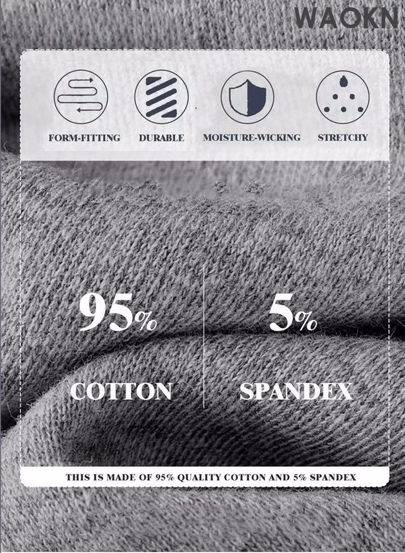 WAOKN 4 Pack Over Size Men's Underwear Modal Flat Corner Pants, Extended Fitness Underwear, Breathable and Non stuffy Fashion Anti-Chafing Stretch Cotton, Breathable Stretch Cotton Moisture-Wicking Underwear - Image 3