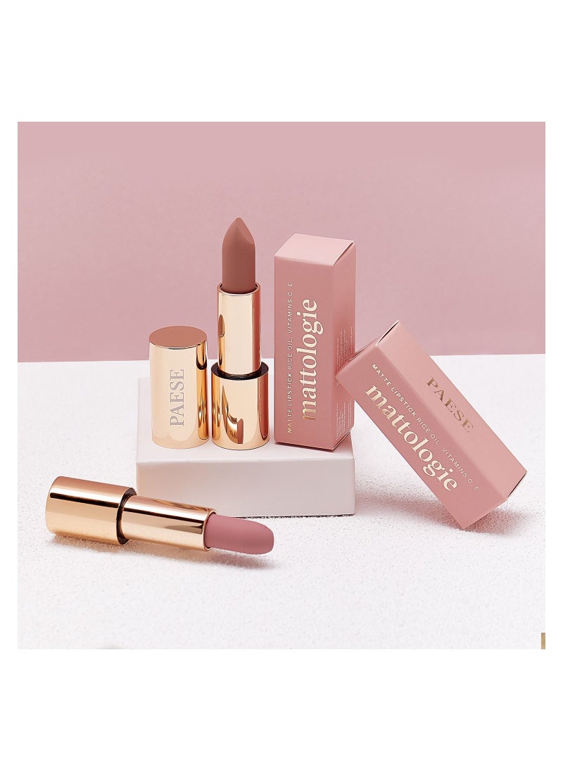 Paese - Lipstick Matte Finish Long lasting Mattologie , 107 No Make Up Nude - Image 1