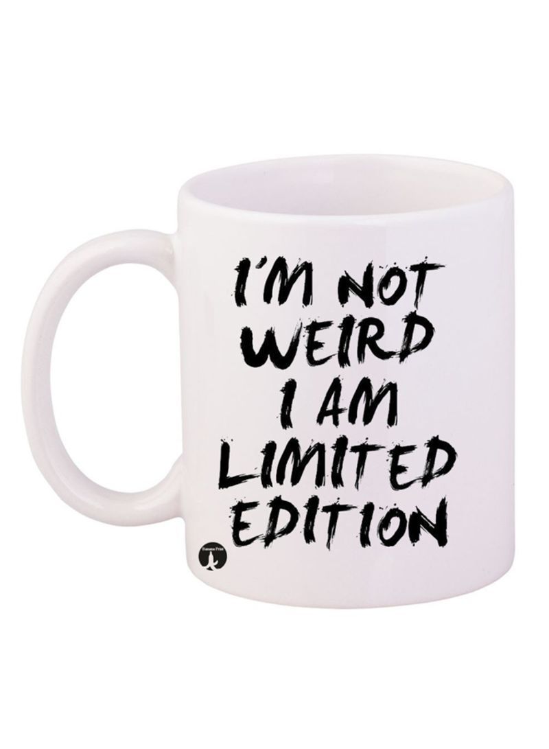 RKN Printed Coffee Mug White/Black 12ounce